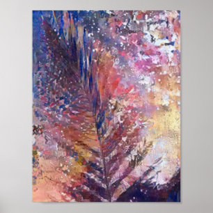 photo, beautiful leaf in nature this fall poster