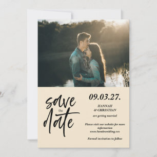 Photo Beige Minimalist Save the date