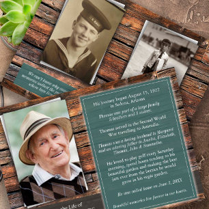 Photo Bereavement Sympathy Funeral Thank You  Invitation