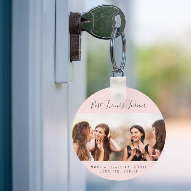 Photo best friends forever keepsake pink key ring (Creator Uploaded)