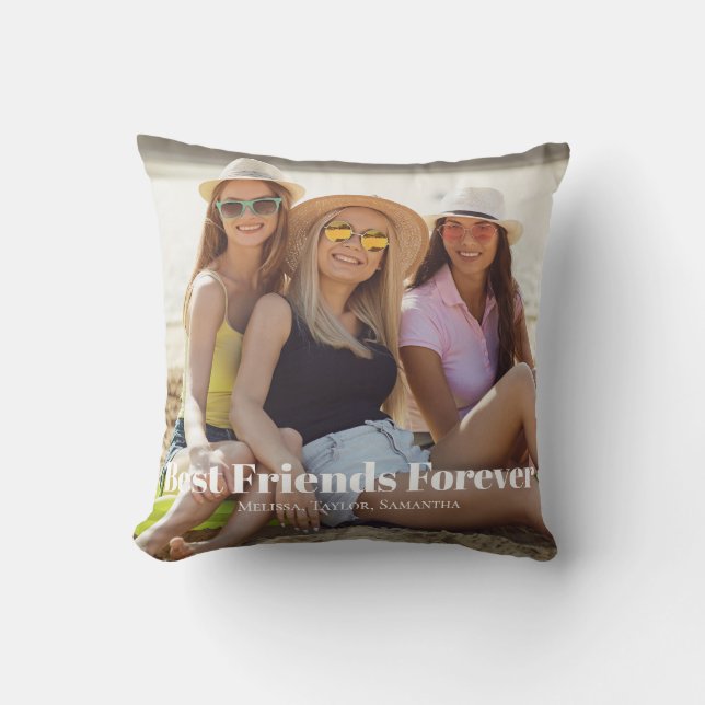 Photo Best Friends Forever Names  Cushion (Front)