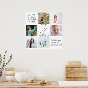 Photo Best Grandma Ever We Love You Mothers Day Poster