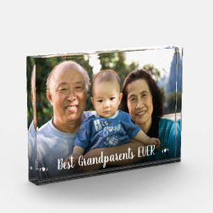 Photo Best Grandparents Ever Hearts Modern 