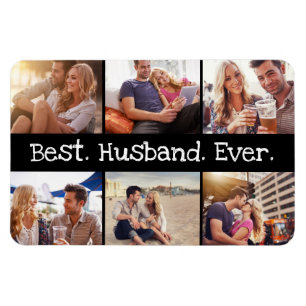 Photo Best Husband Ever Fun Personalised Black Magnet