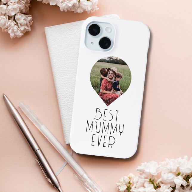 Photo Best Mummy Ever Modern Script Case-Mate iPhone Case (Creator Uploaded)