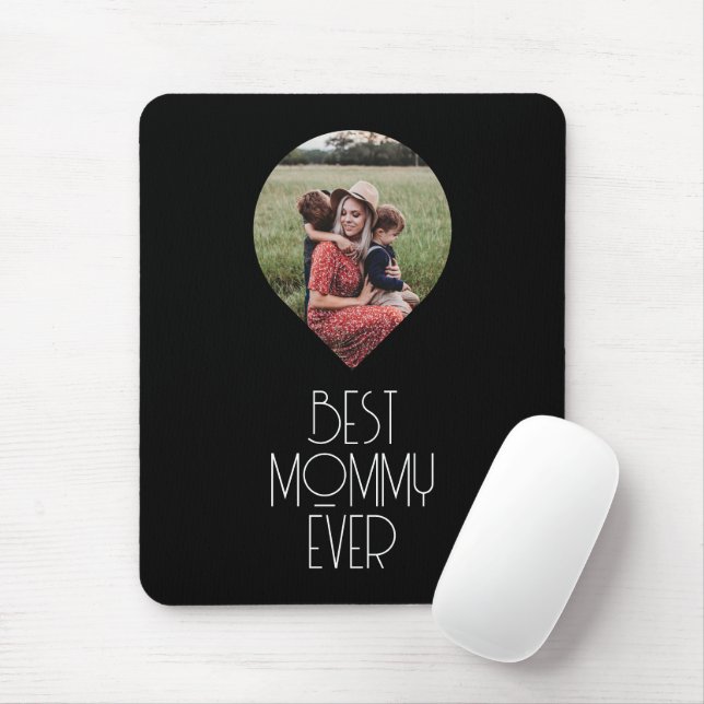 Photo Best Mummy Ever Modern Script Mouse Mat (With Mouse)