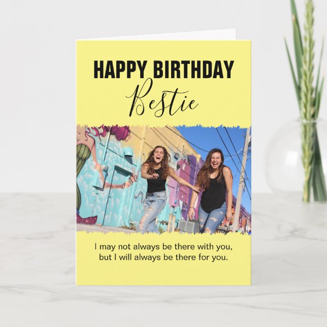 Photo Bestie Birthday Card (Front)
