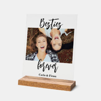 Photo Besties Best Friends Acrylic Sign