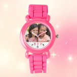 Photo BFF best friends forever girl pink Watch<br><div class="desc">Personalise and add your own photo of your best friend.  A white frame with pink text,  BFF.  Best Friends Forever.  A birthday or Christmas gift for your best friend.</div>