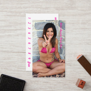 Photo Bikini Coffee Drive-Thru Loyalty Card