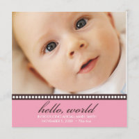 Photo Birth Announcement