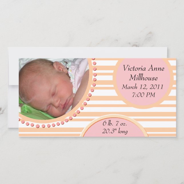 Photo Birth Announcement (Front)