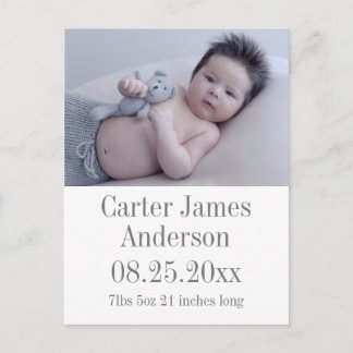 Photo Birth Announcement