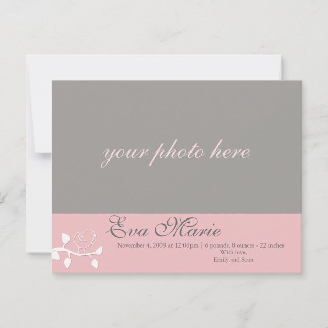 Photo Birth Announcement (Front)