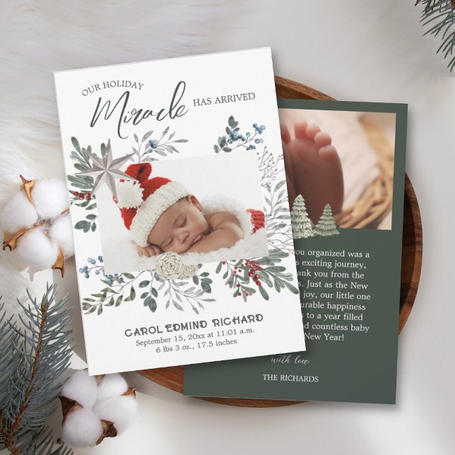 Photo Birth Announcement Christmas Baby Shower (Creator Uploaded)