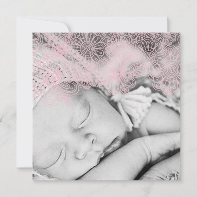 Photo birth announcement - girl (Front)