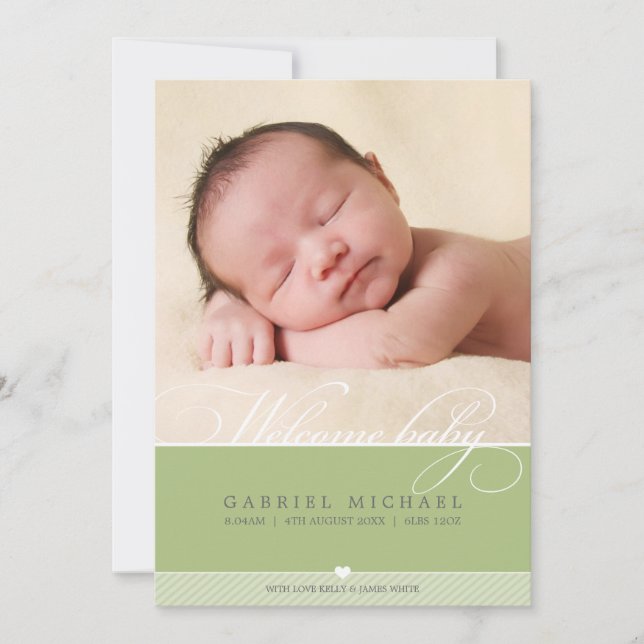 PHOTO BIRTH ANNOUNCEMENT :: lovely type 3 (Front)