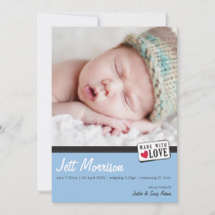 PHOTO BIRTH ANNOUNCEMENT :: made with love 3