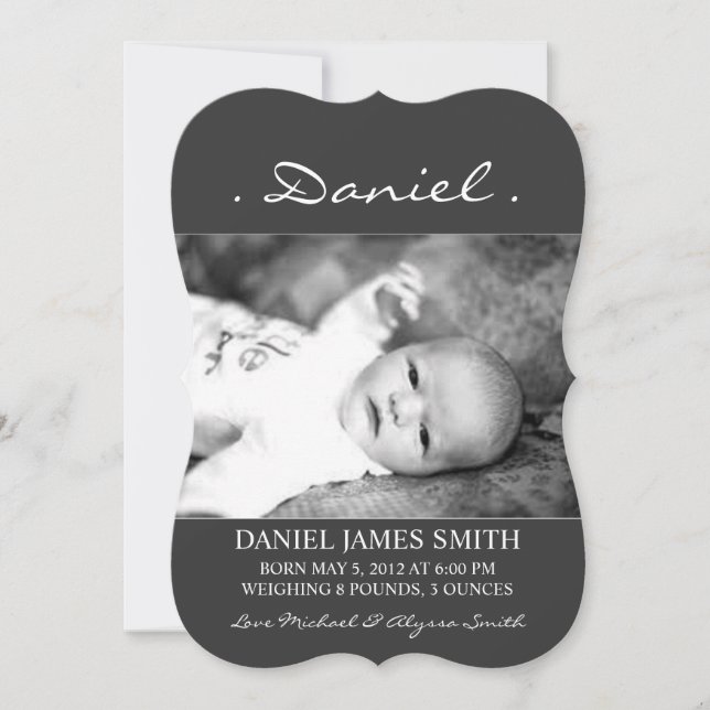 Photo Birth Announcement | Name (Front)