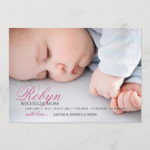 Photo Birth Announcement Name Photo