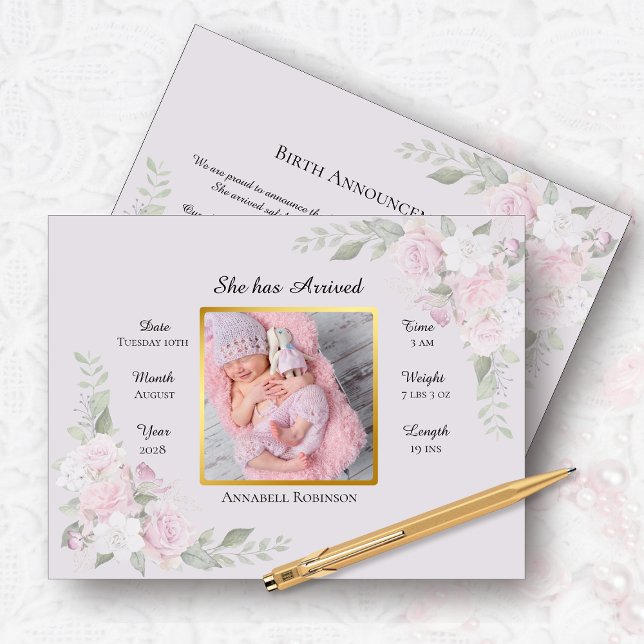 Photo Birth Announcement Postcard (Creator Uploaded)