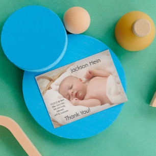Photo Birth Announcement Thank You Card