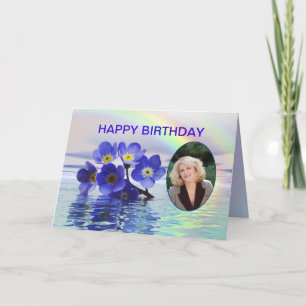 Photo Birthday Card with forget-me-nots