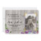 Photo Birthday Floral Rustic Wood Purple Invites