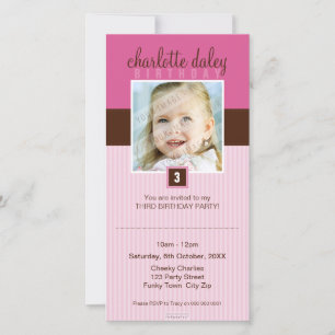PHOTO BIRTHDAY INVITATIONS :: lovely square 5