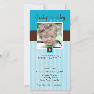 PHOTO BIRTHDAY INVITATIONS :: lovely square 8