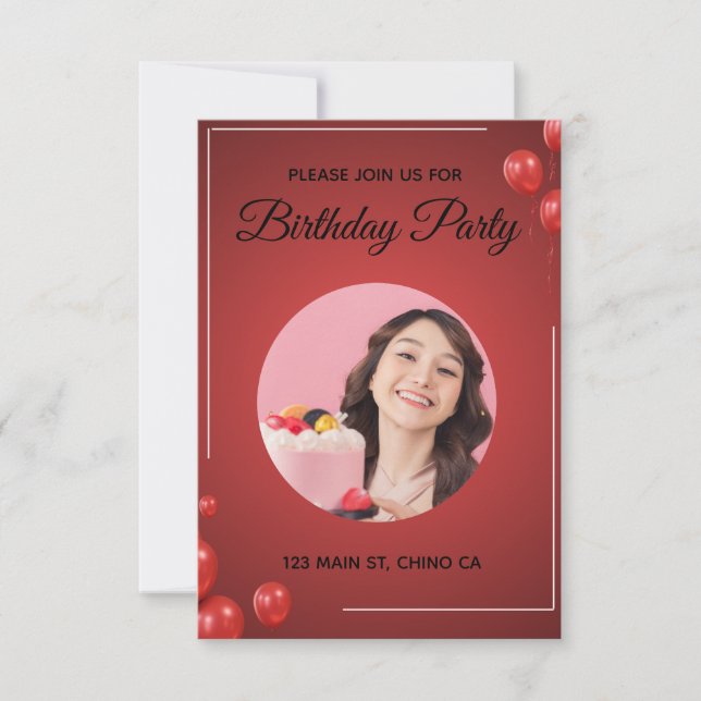 Photo Birthday Invite (Front)