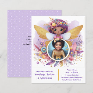 Photo Birthday Little Black Fairy African Purple