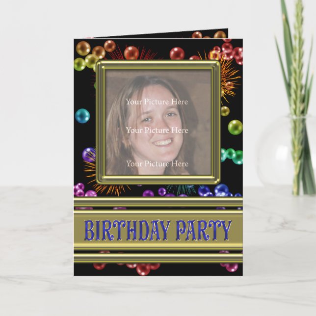Photo Birthday party Invitation (Front)