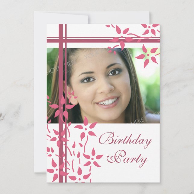 Photo Birthday Party Invitations (Front)