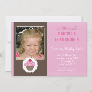 PHOTO BIRTHDAY PARTY INVITES :: cupcake 3L