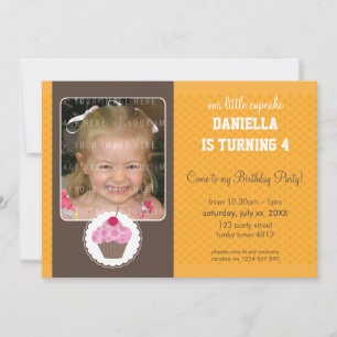 PHOTO BIRTHDAY PARTY INVITES :: cupcake 4L