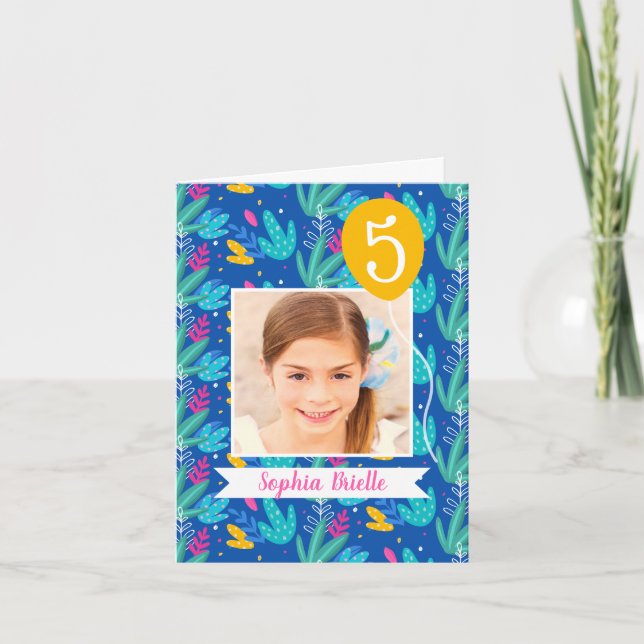 Photo Birthday Thank You | Cactus Desert Plants (Front)