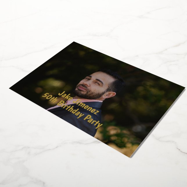  Photo Black 50th Surprise Birthday Gold (Rotated)