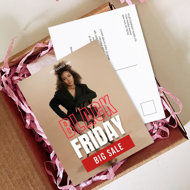 Photo Black Friday Big Sale Product Promo Postcard (Photo Black Friday Big Sale Product Promo Postcard)