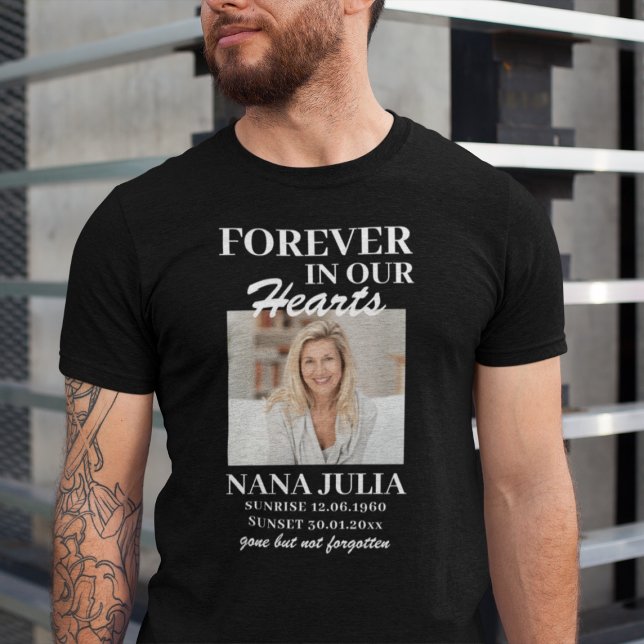 Photo Black Funeral Memorial T-Shirt (Creator Uploaded)