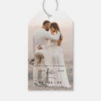 Photo, Black Script Overlay, Wedding Save the Date