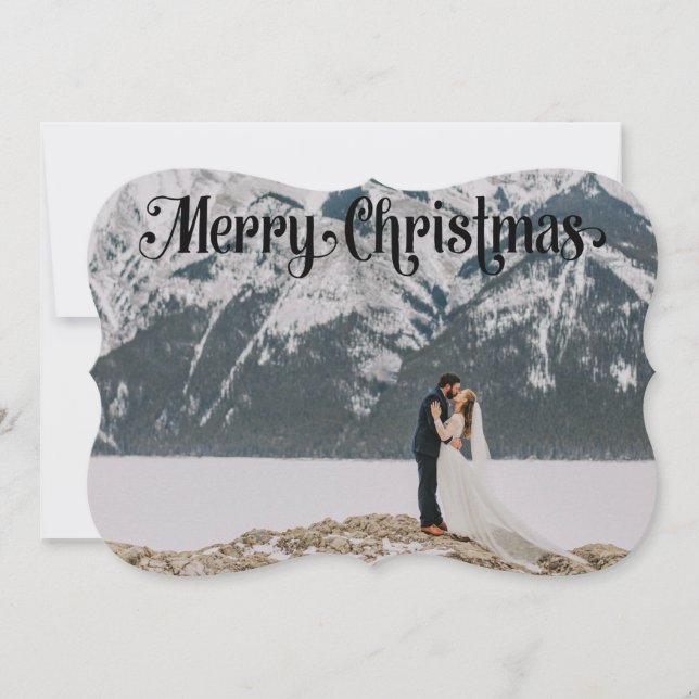 Photo Black & White Christmas Card (Front)