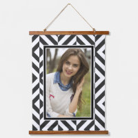 Photo Black & White Diamond Pattern