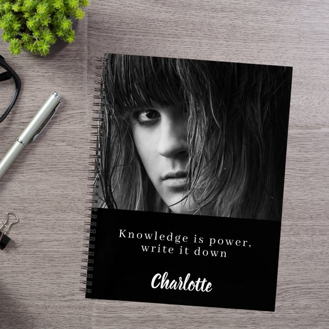 Photo black white quote student notebook (Creator Uploaded)