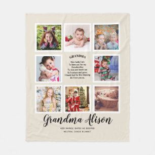 Photo Blanket Grandma Poem Grandpa Family Tree