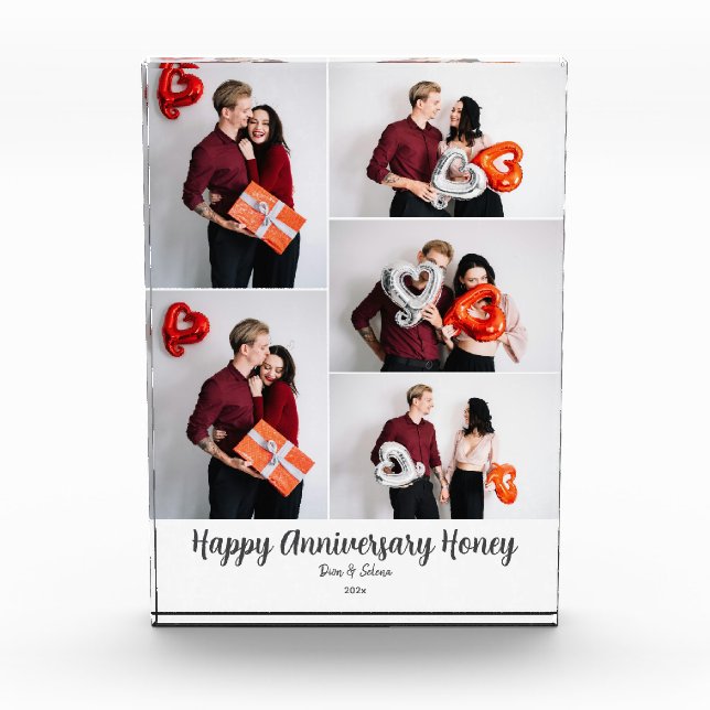 photo block anniversary - 5 photo & text (Front)