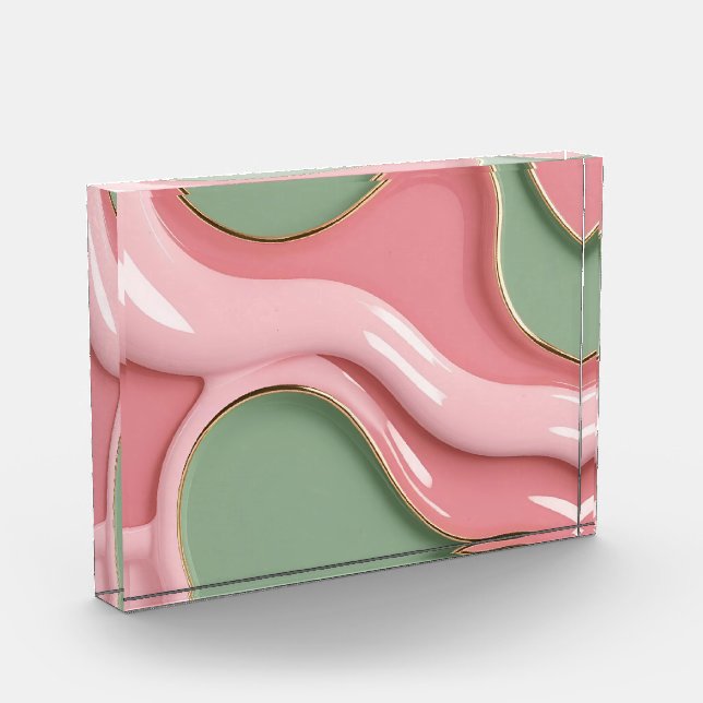 Photo block in stylish abstract graphic (Left)
