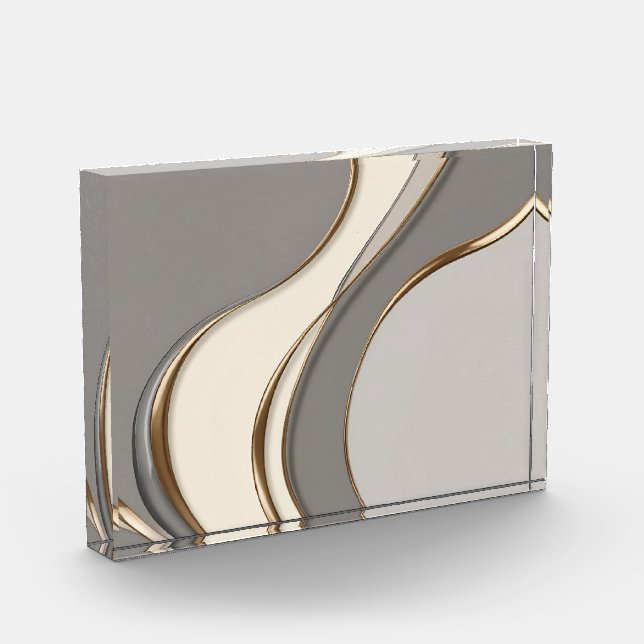 Photo block in stylish abstract graphic (Left)