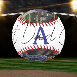Photo Blue Best Dad Ever Baseball Personalise