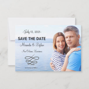 Photo Blue Nautical Anchors - 3x5 Save the Date